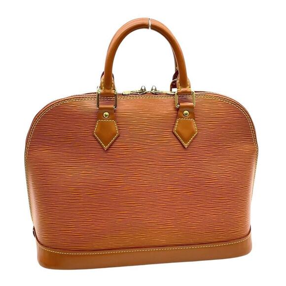 Louis Vuitton Epi Alma Brown Zipangu Gold Handbag W/ Padlock, Keys & Dustbag Y2K - Picture 12 of 16